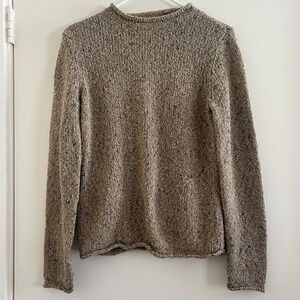 Charter Club Womens Roll Neck Knit Sweater Medium Granola Earthy Goblin Forest